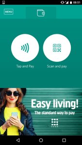 SEQR - Tap & Pay auf der Startseite